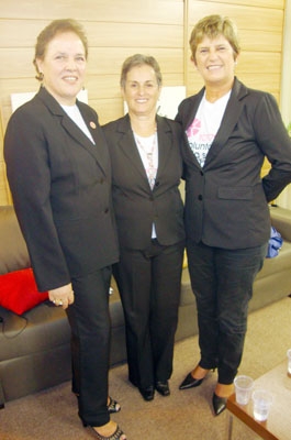 Voluntárias: Sonja Gajardoni, Dorotéa Russo e Ângela Braga